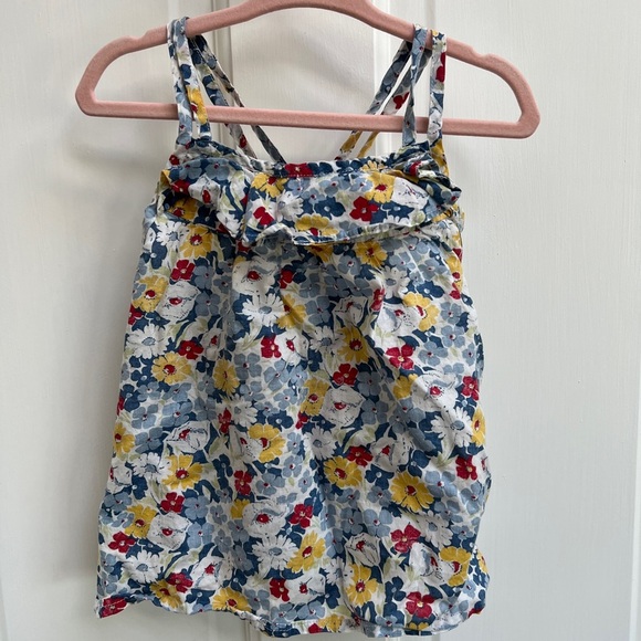 Ralph Lauren Other - Ralph Lauren 24M Blue, Yellow, Red, and White Floral Formal Tanktop Blouse